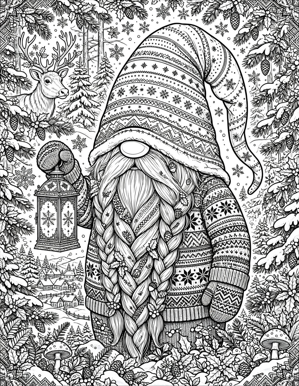 Christmas Gnomes Coloring Book (Digital Download)*