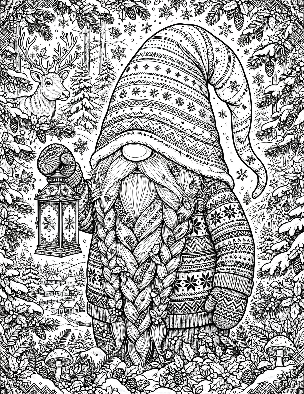 Christmas Gnomes Coloring Book (Digital Download)*