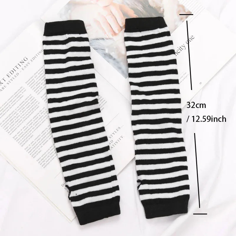 Y2K Women Party Daily Wear Long Arm Gloves Elbow Length Knitted Arm Warmers Fashion Stretchy Wristband Sleeves