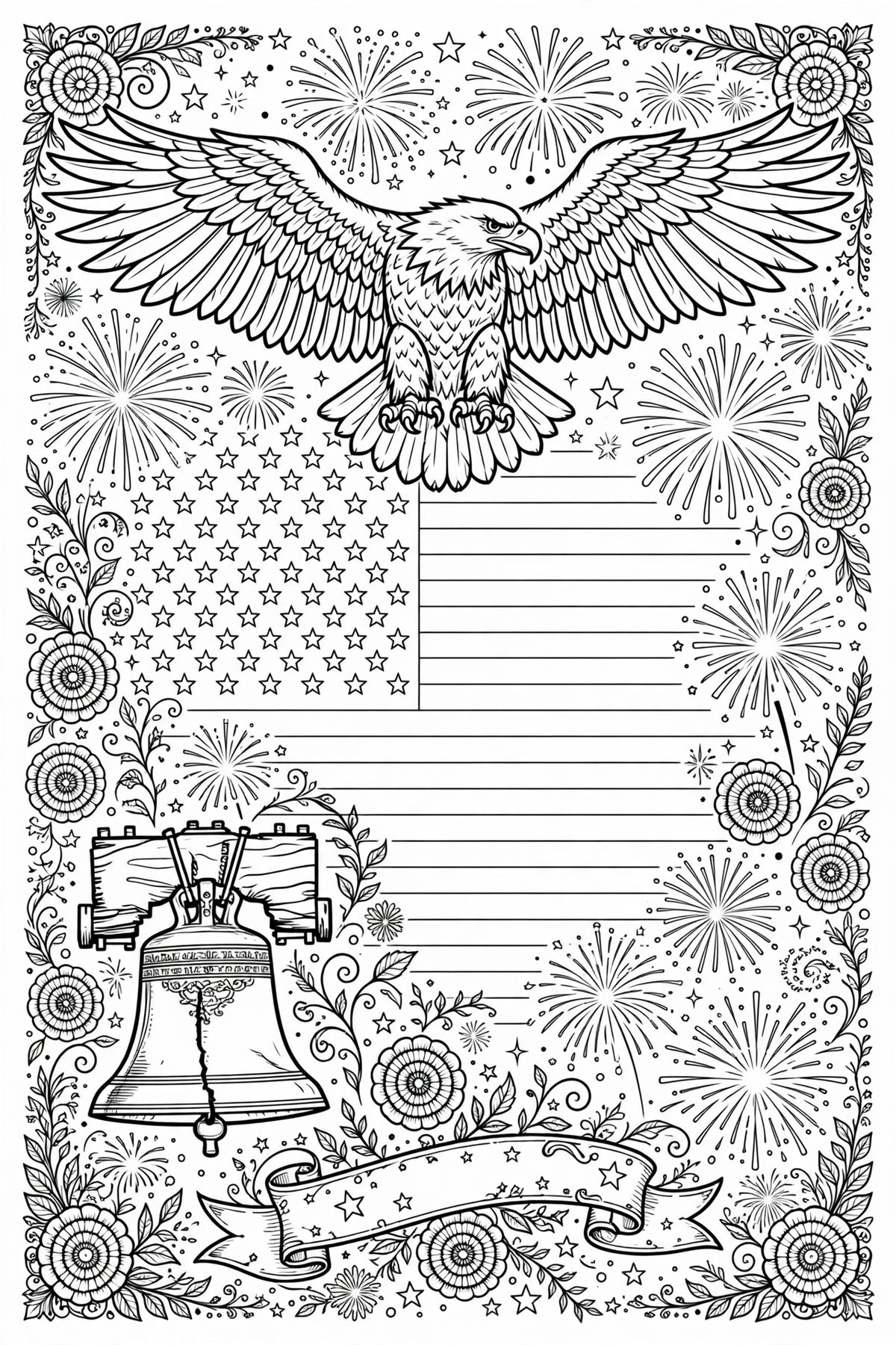 Fourth of July Coloring Book (Digital Download) *