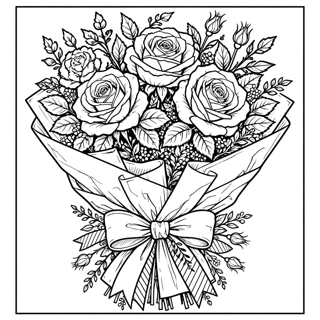 Roses Coloring Book (Digital Download)*