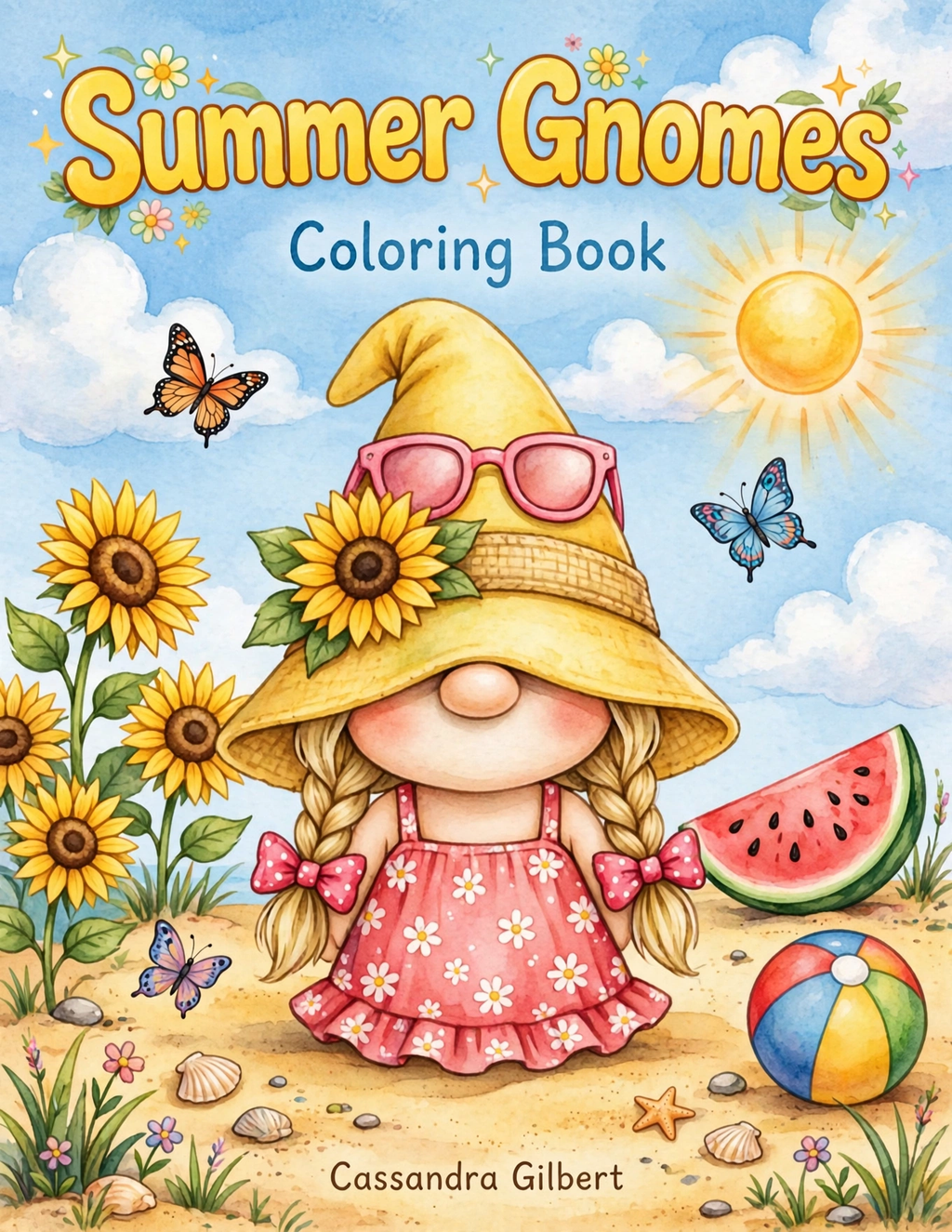 Summer Gnomes Coloring Book (Digital Download)*